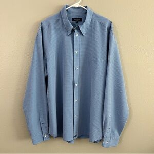 VTG Ted Baker London Blue Gingham Check Long Sleeve Button Up Shirt Mens 2XL / 6